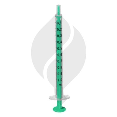 Injekt-F Heparin syringe 2 bodies 1ml without needle 